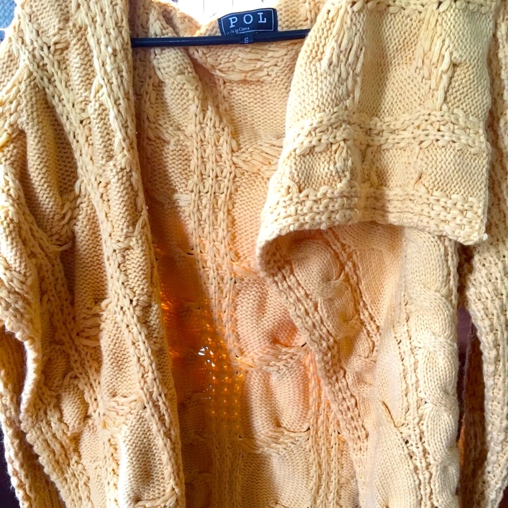 Pol fall mustard yellow thick cardigan